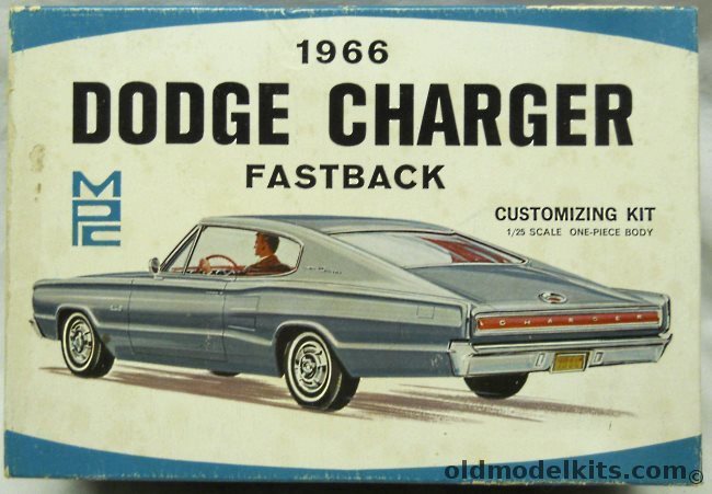 MPC 1/25 1966 Dodge Charger Fastback - 6 Versions Stock / NASCAR / Dean Jeffries Custom / Drag / Secret Agent Car / Slot Car Racing Body, 7-200 plastic model kit